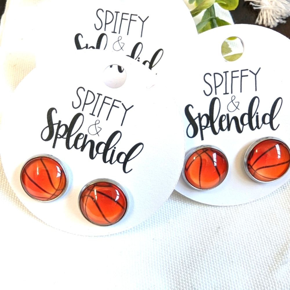 Basketball Stud Earrings